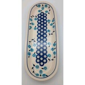 boleslawiec polish pottery relish Tray Cracker Cheese  Oval Serving Tray